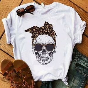 Adorable Leopard Print Skull Tshirt